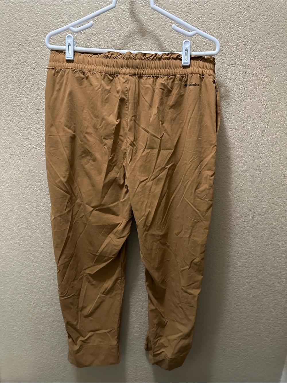 Columbia Men's/women Tan Elastic-Waist Jogger Pants size L